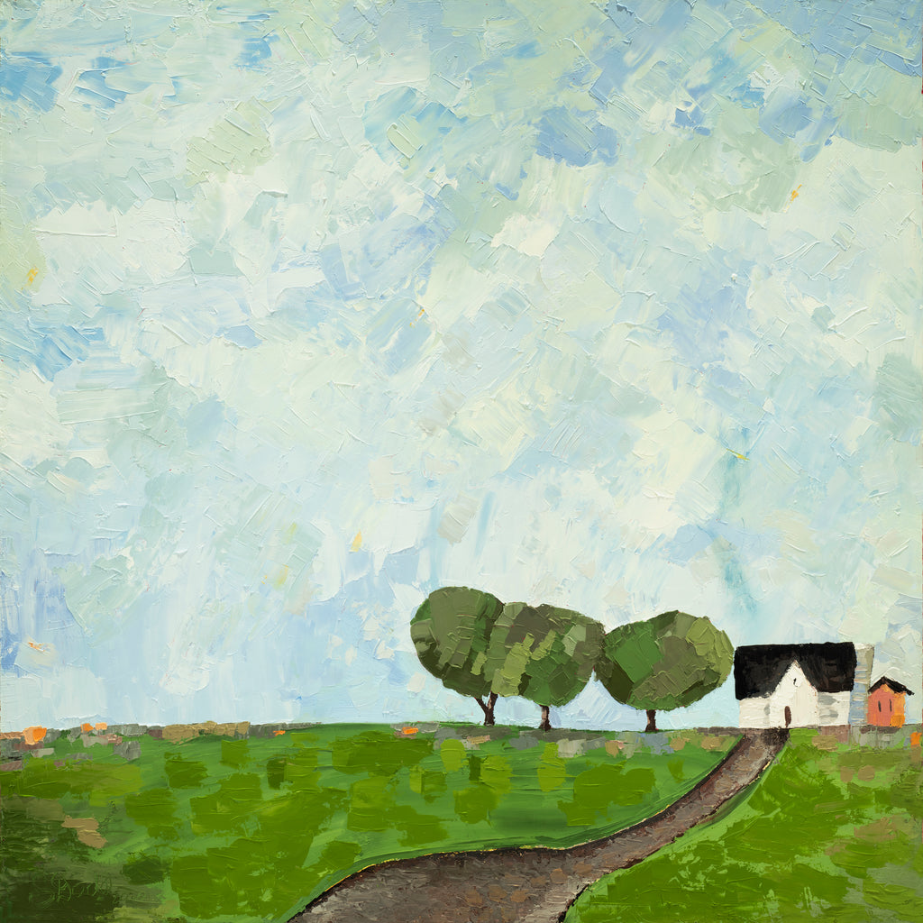 Textured archival prints of Big Sky House on gator board